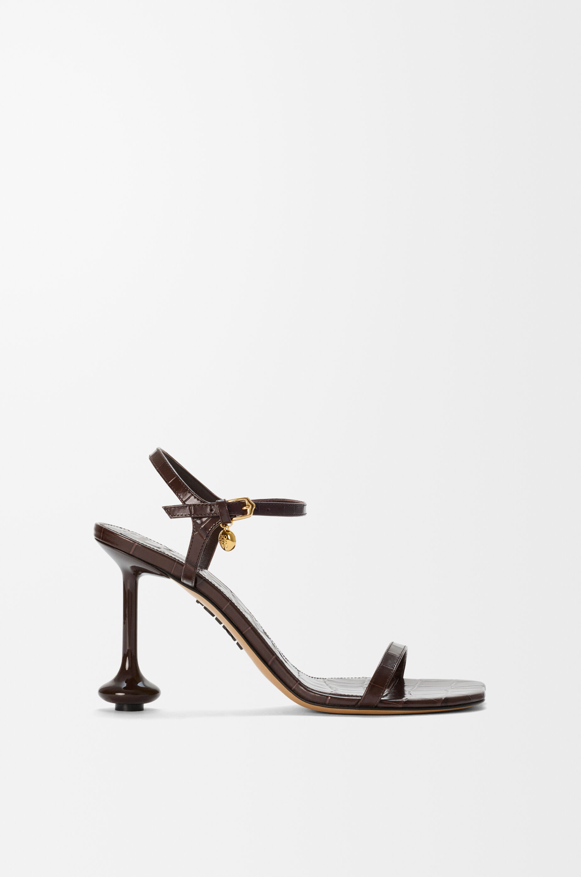 LOEWE Toy sandal in croc-embossed calfskin