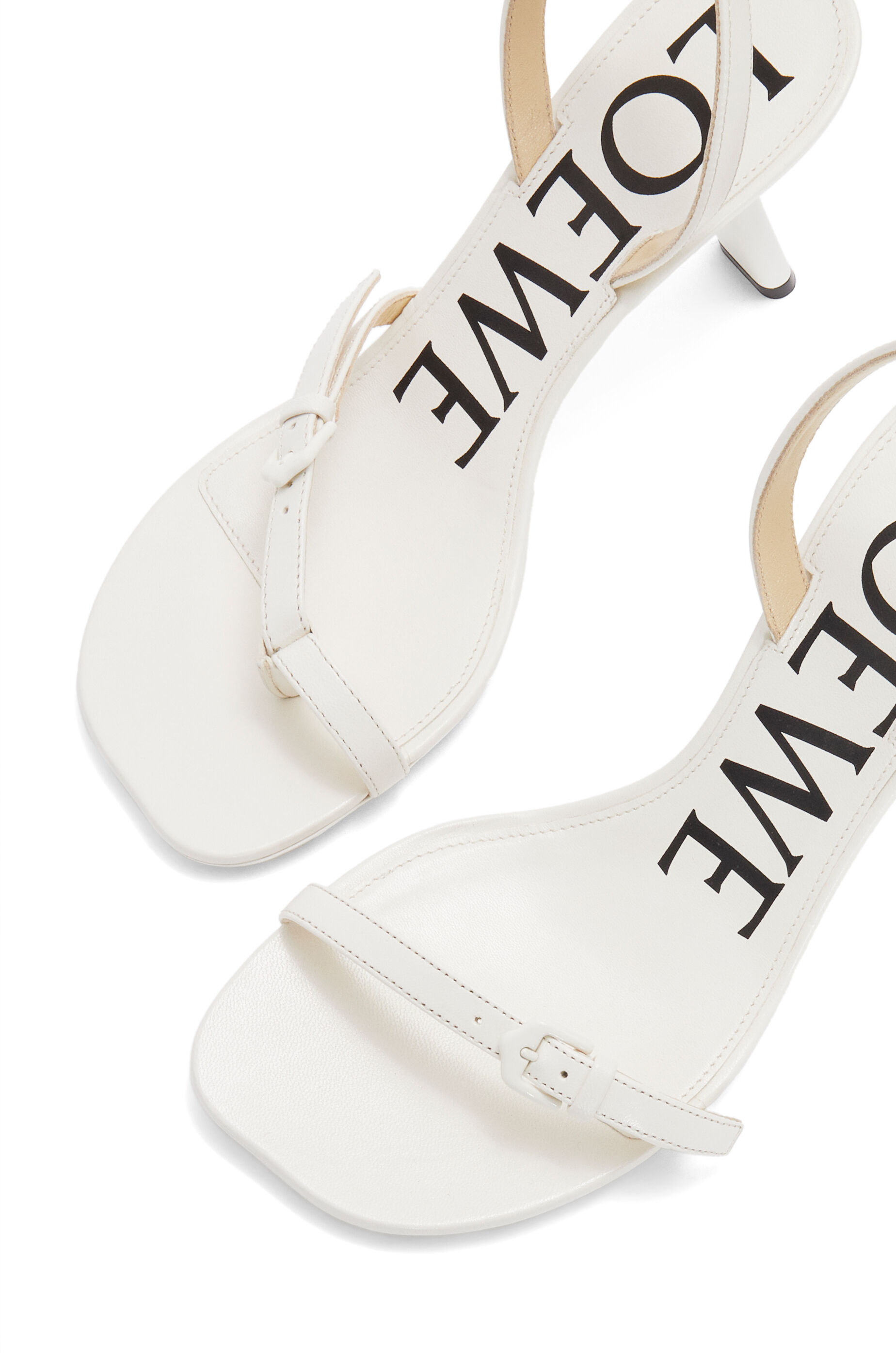 Petal stiletto sandal in lambskin White LOEWE