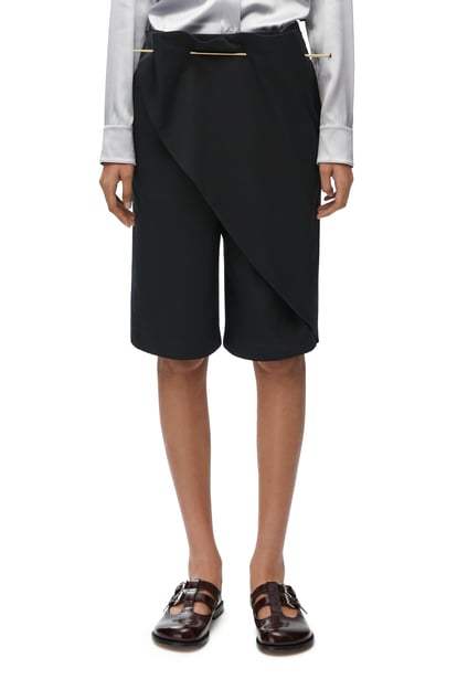 LOEWE Pin shorts in cotton 黑色 plp_rd