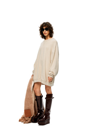 LOEWE Anagram sweatshirt dress in cotton Ivory plp_rd