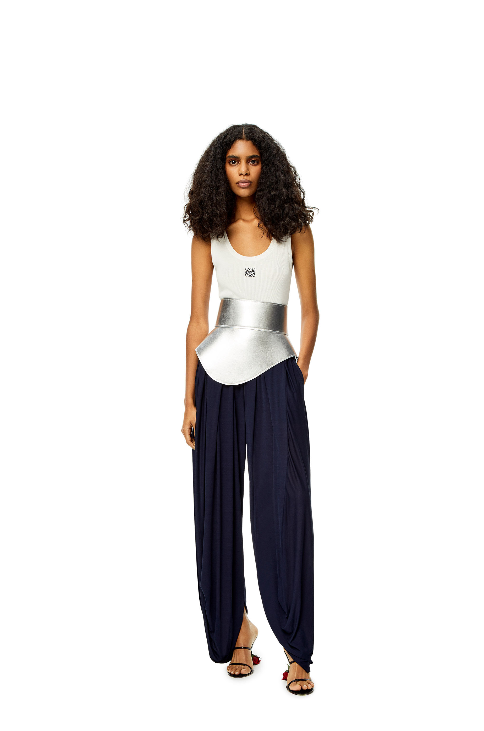 Obi belt in nappa Silver - LOEWE