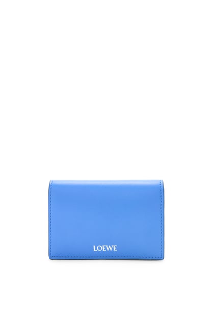 LOEWE Folded wallet in shiny nappa calfskin Seaside Blue