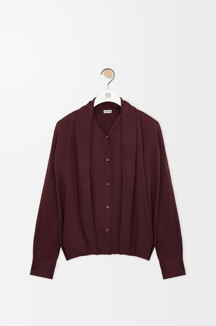 LOEWE Blusa da pigiama in seta Bordeaux