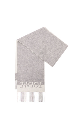 LOEWE 羊毛羊絨混紡雙色 LOEWE 圍巾 White/Light Grey plp_rd