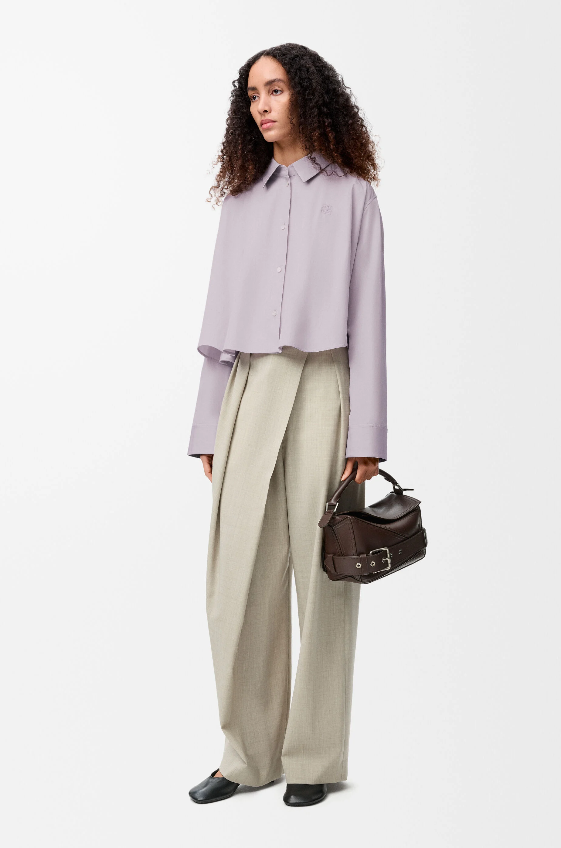 Trapeze shirt in cotton Purple - LOEWE