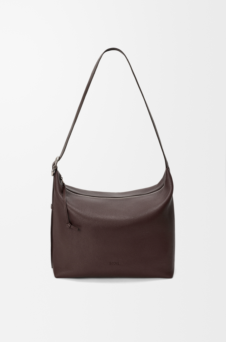 LOEWE Large Loop hobo in supple grained calfskin Chocolate
