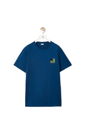 LOEWE Camiseta en algodón con anagrama Petroleo plp_rd