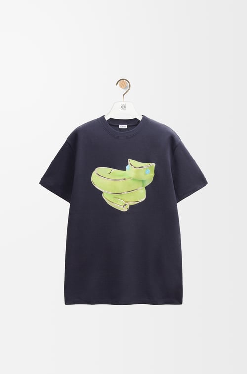 LOEWE Camiseta de corte holgado en algodón Azul Marino