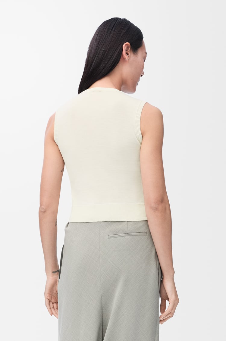 LOEWE Sleeveless sweater in wool White