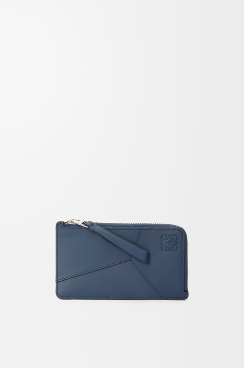 LOEWE 经典牛皮革长款 Puzzle 硬币卡包 靛蓝色