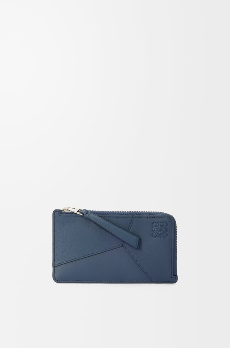 LOEWE 经典牛皮革长款 Puzzle 硬币卡包 靛蓝色