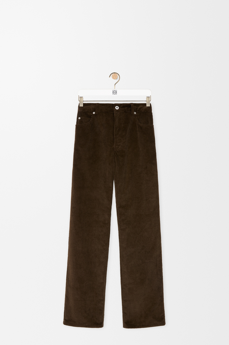LOEWE Pantalón en pana de algodón Marrón