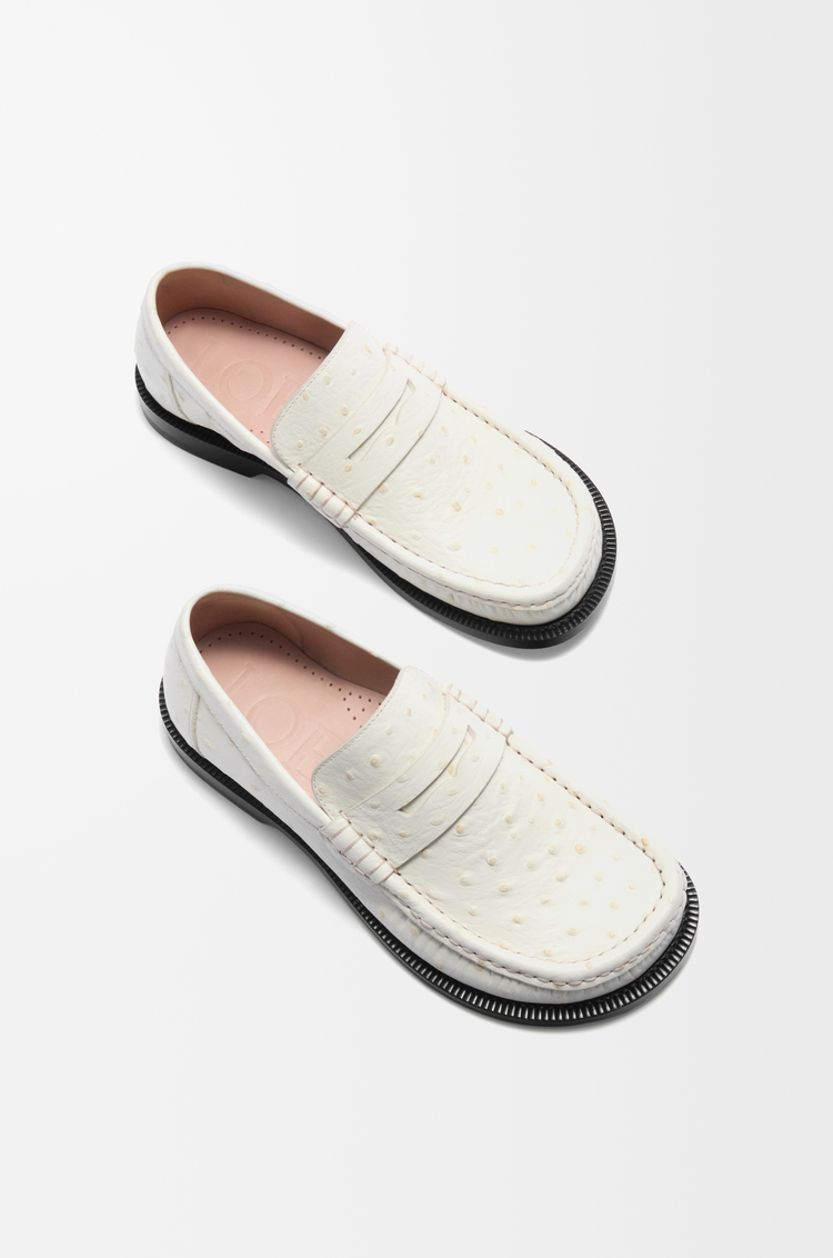 LOEWE カンポ ローファー（エンボスカーフ） エクリュ
