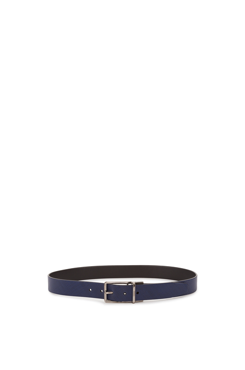 LOEWE FORMAL BELT 3.2CM Navy/Black/Ruthenium