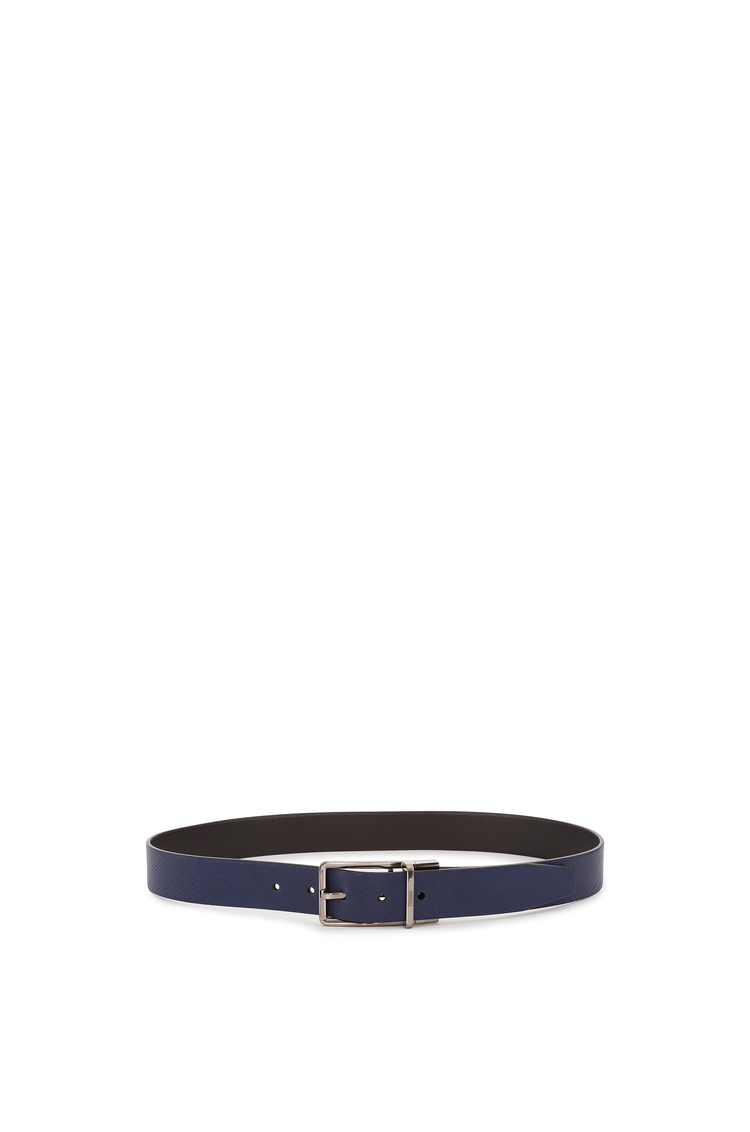 LOEWE FORMAL BELT 3.2CM Navy/Black/Ruthenium