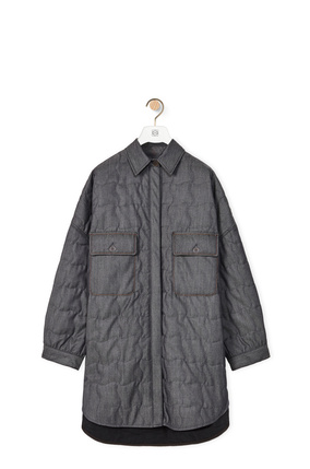 LOEWE Oversize quilted jacket in cotton Indigo plp_rd