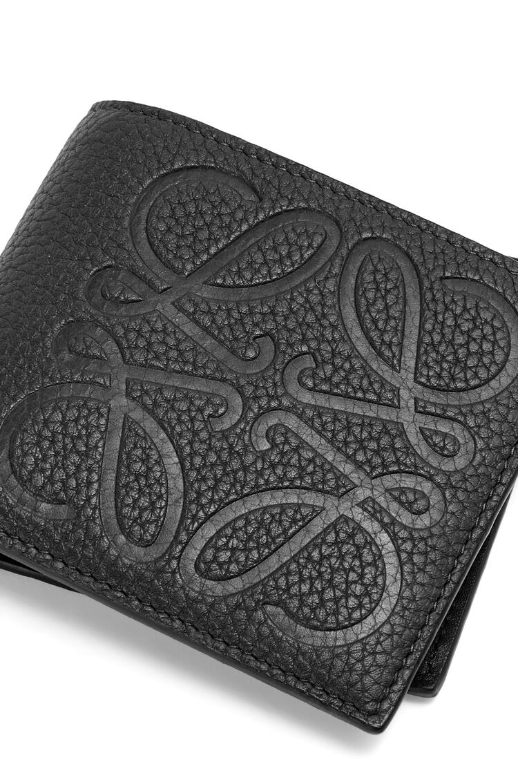 LOEWE Brand bifold wallet in grained calfskin Black