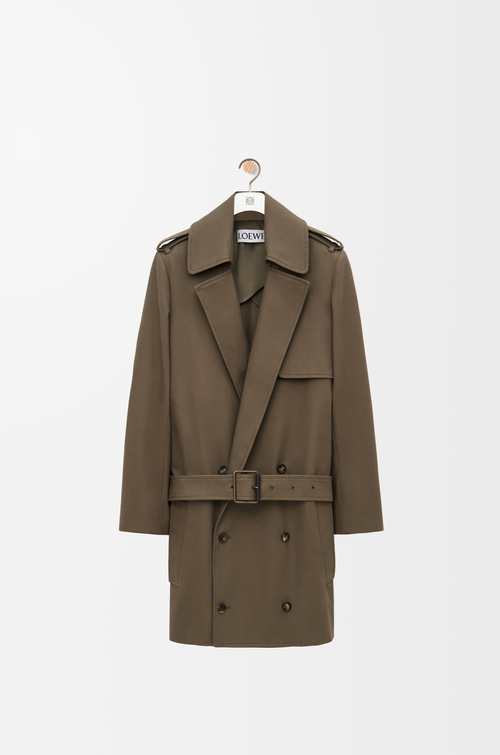 トレンチコート（コットン） カーキグリーン - LOEWE