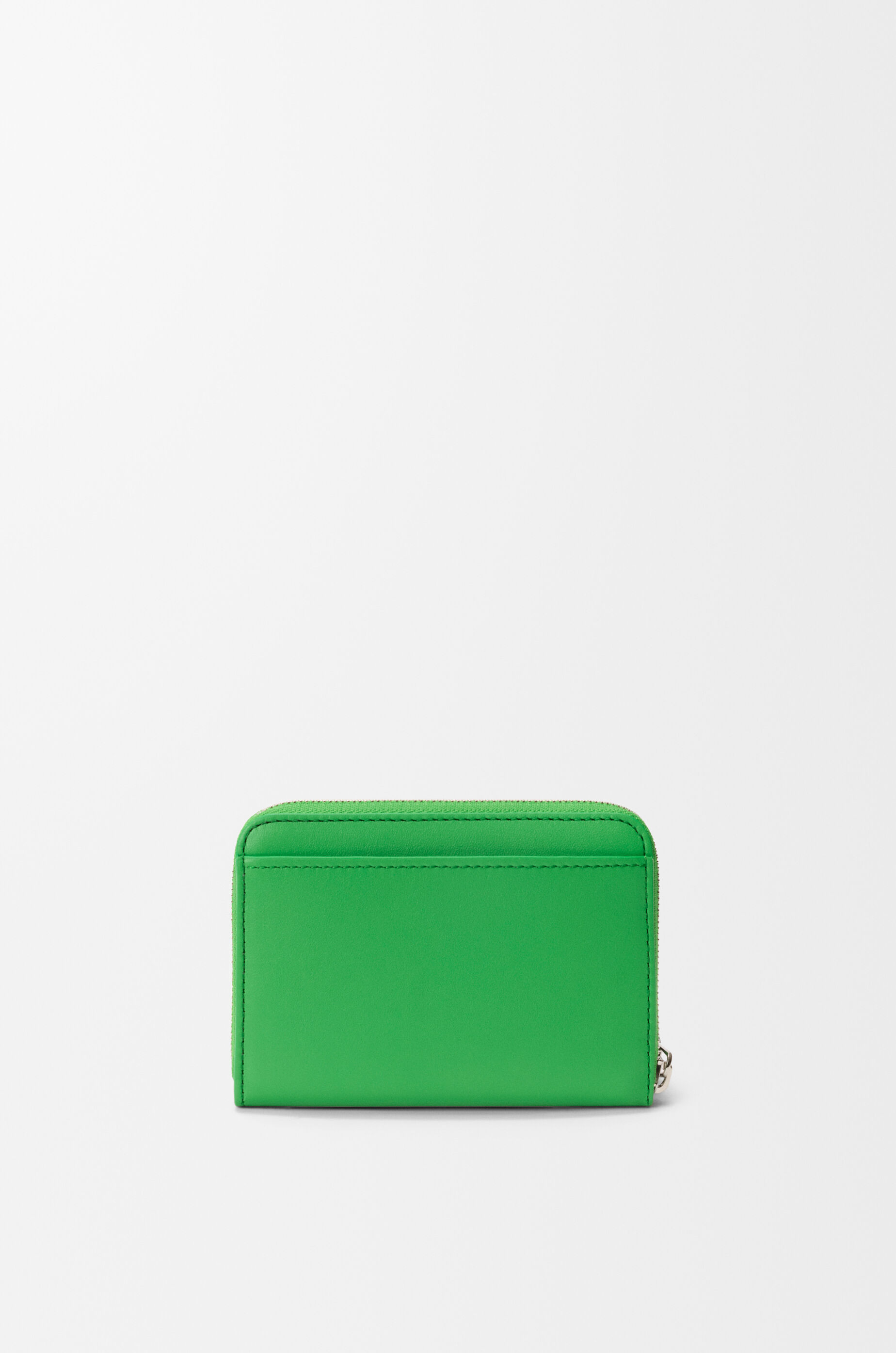 Zipped coin purse in shiny nappa calfskin Green - LOEWE USA