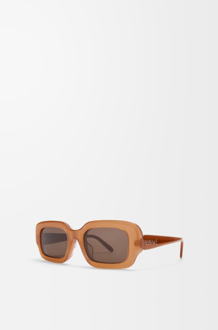 LOEWE Slim Rectangular 太阳镜 浅焦糖色