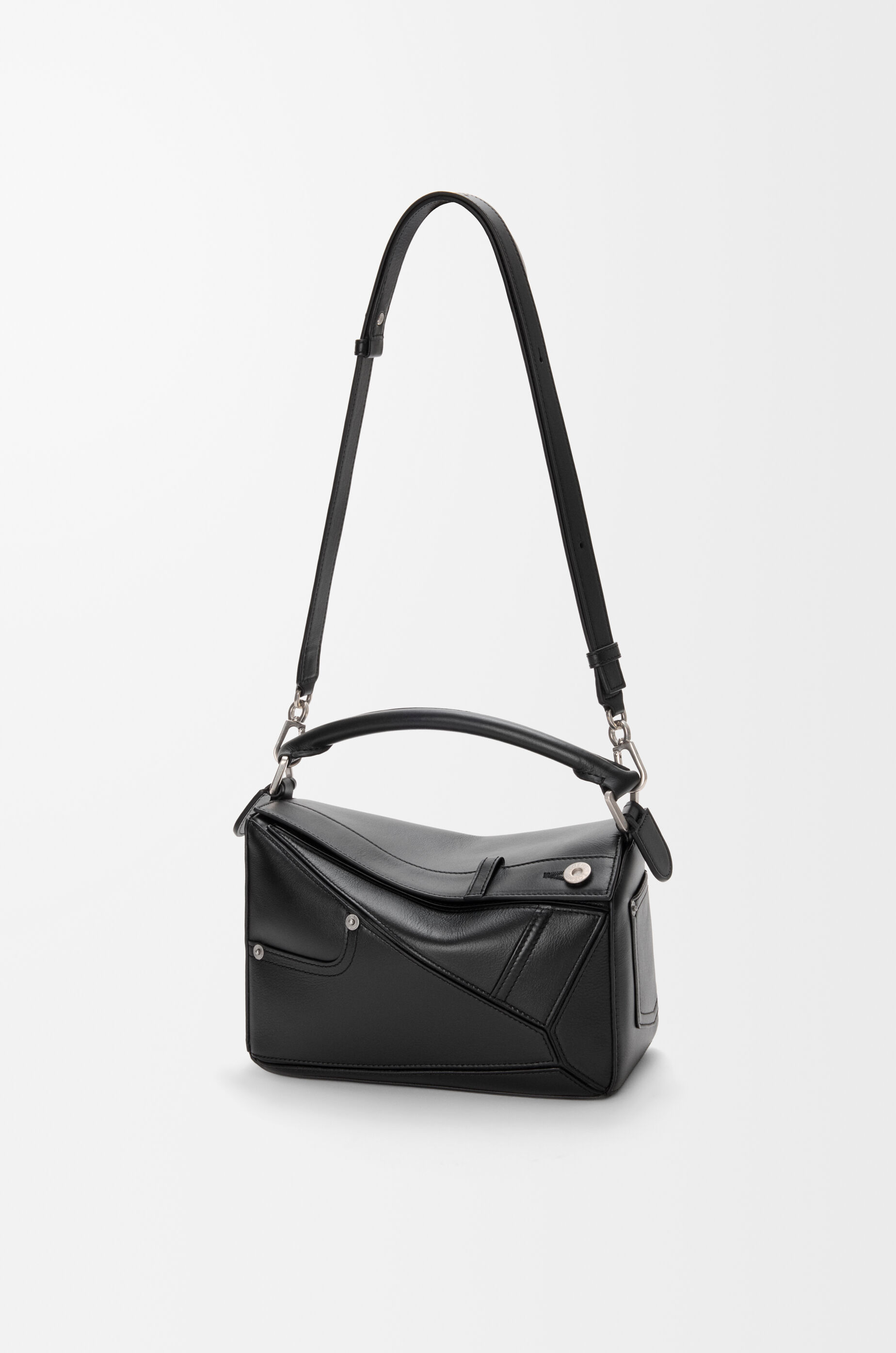 Panta small Puzzle bag in shiny calfskin Black - LOEWE APAC