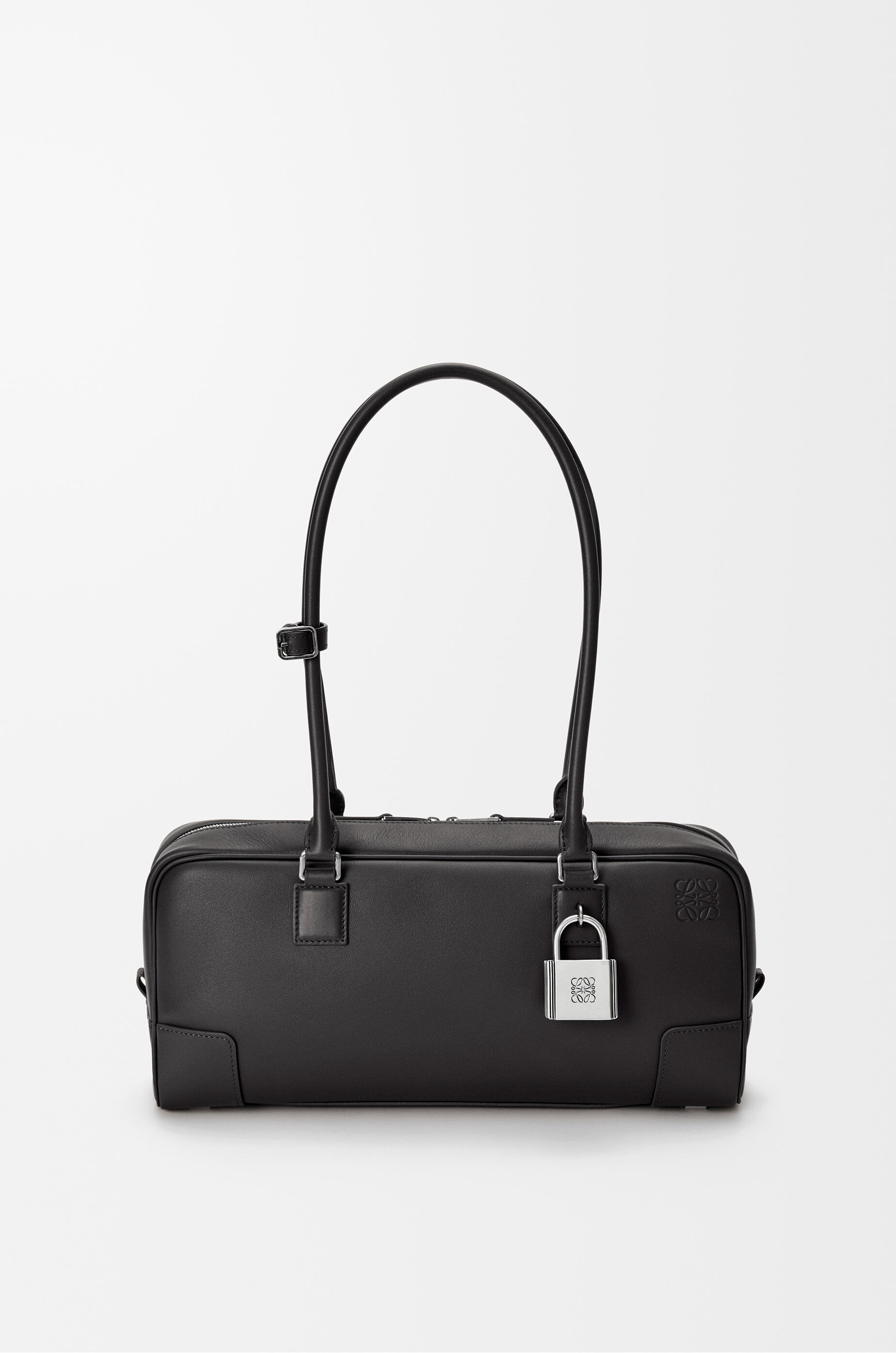 Amazona 31 cropped bag in shiny calfskin Black - LOEWE