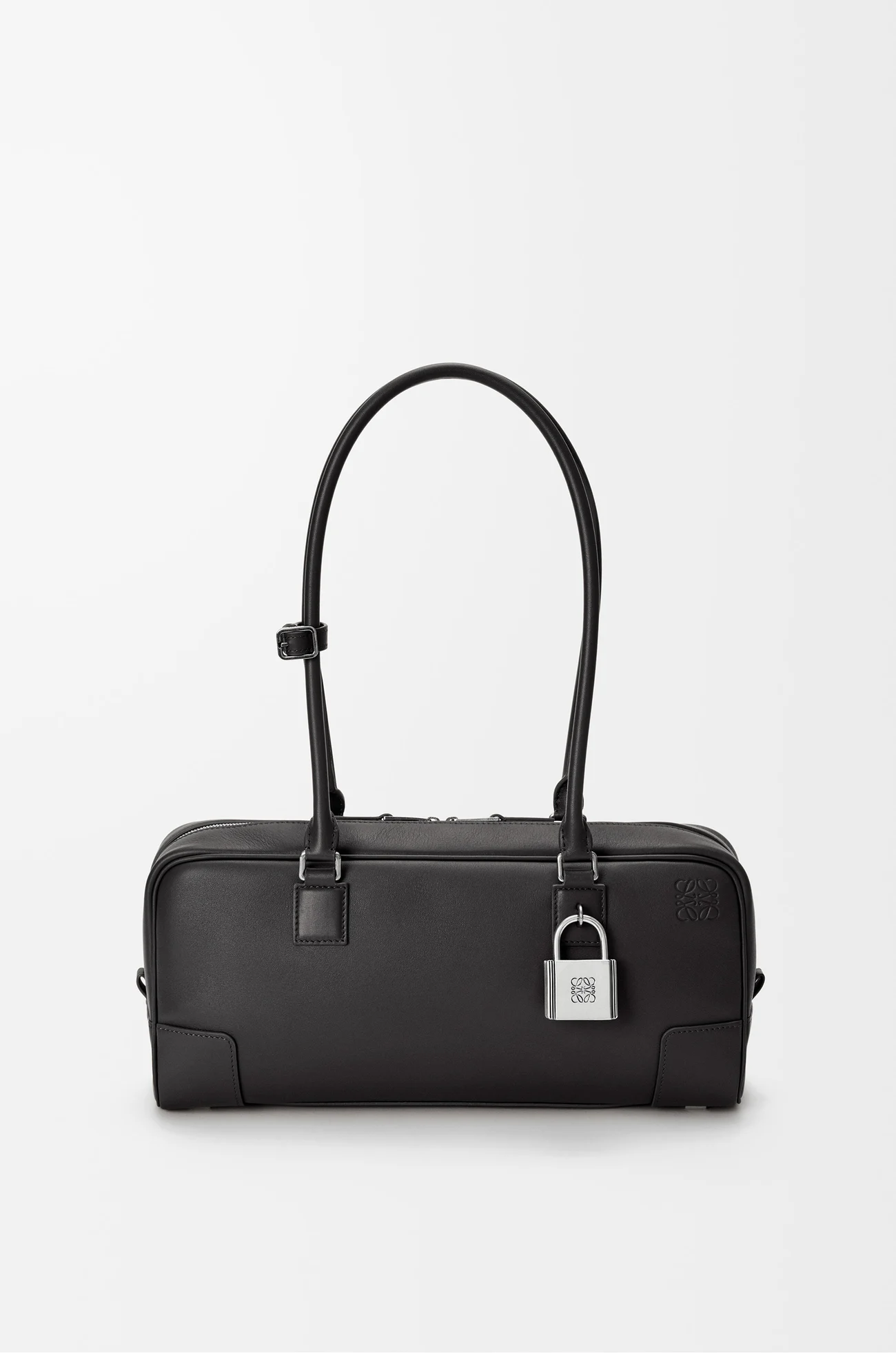LOEWE Amazona 31 cropped bag in shiny calfskin Black