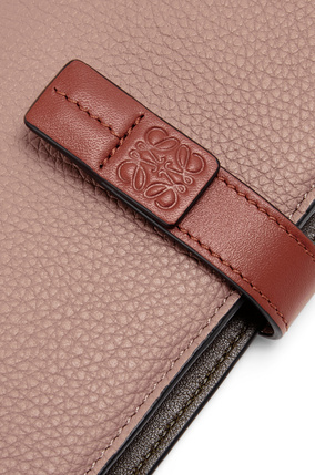 LOEWE Large vertical wallet in grained calfskin Dark Blush/Dark Rust plp_rd