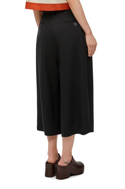 LOEWE Pleated trousers in viscose and linen Black plp_rd