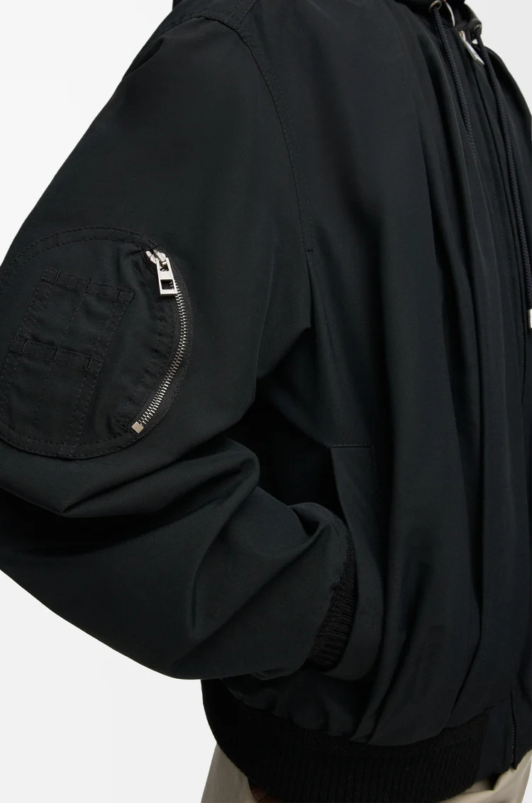 LOEWE Kapuzenjacke aus Wollmischung Schwarz