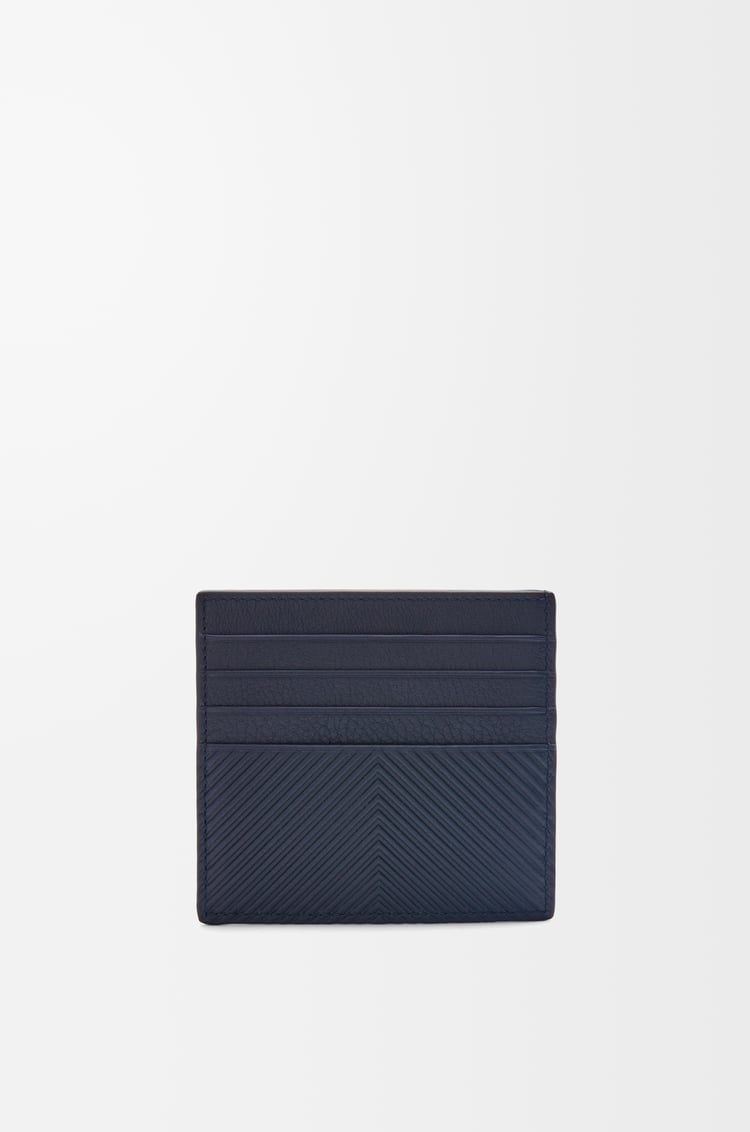 LOEWE Open cardholder in textured classic calfskin Deep Navy