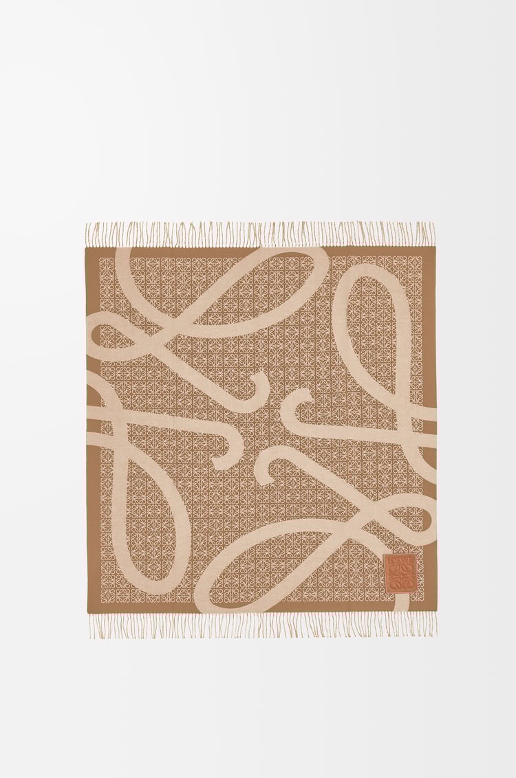 LOEWE Anagram blanket in wool Camel