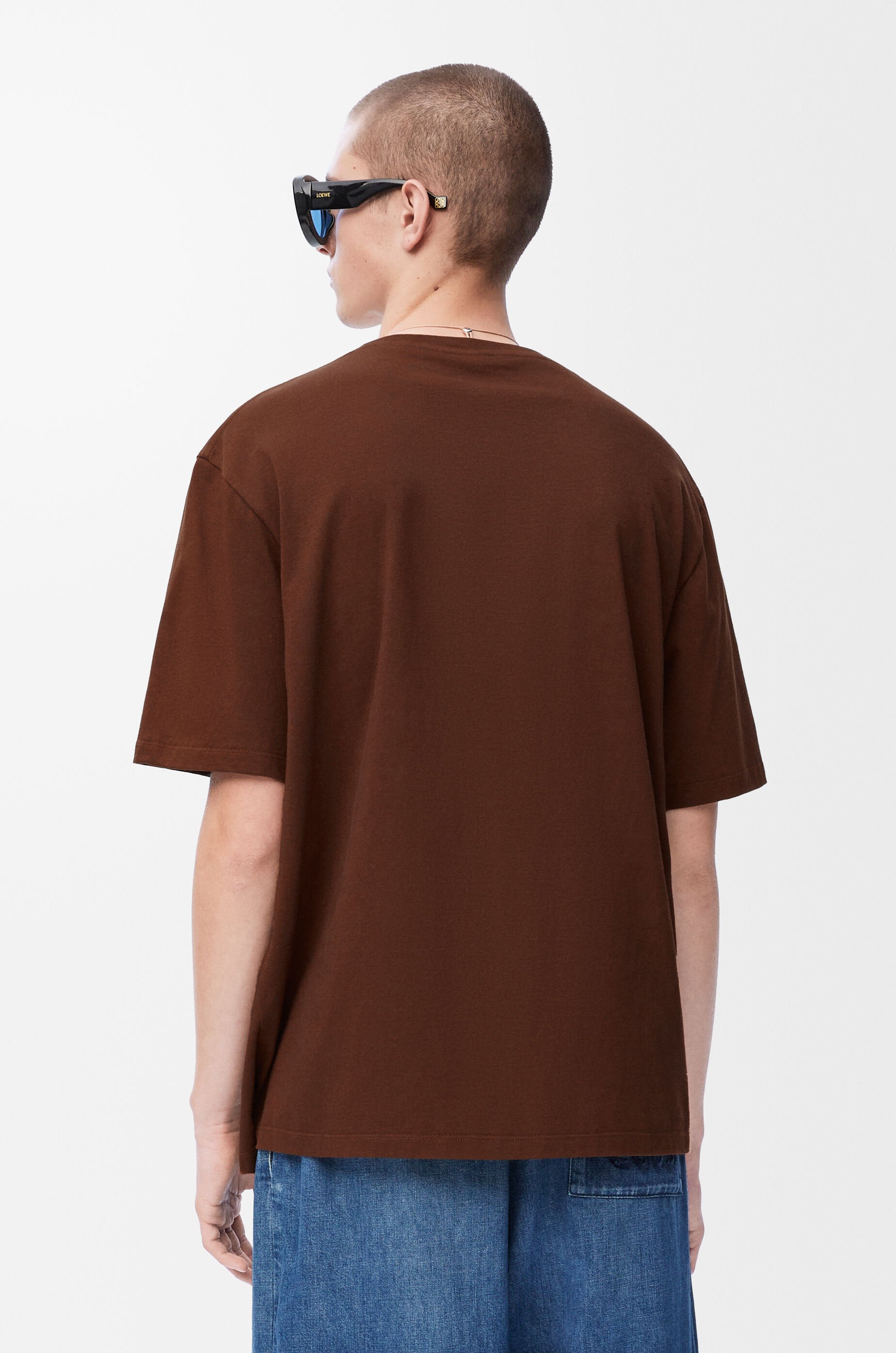 ルーズフィット Tシャツ(コットン) ブラウン - LOEWE ルーズフィット Tシャツ(コットン) ブラウン - LOEWE
