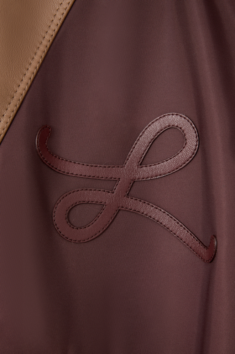 LOEWE Bomber jacket in technical fabric Brown