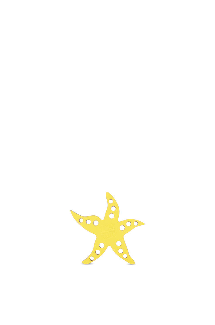 LOEWE Starfish dice in calfskin Yellow/Tan
