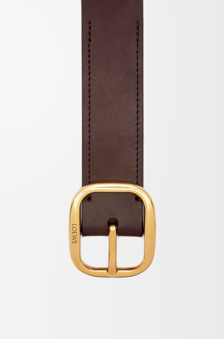 LOEWE 经典牛皮革柔软腰带  深棕色