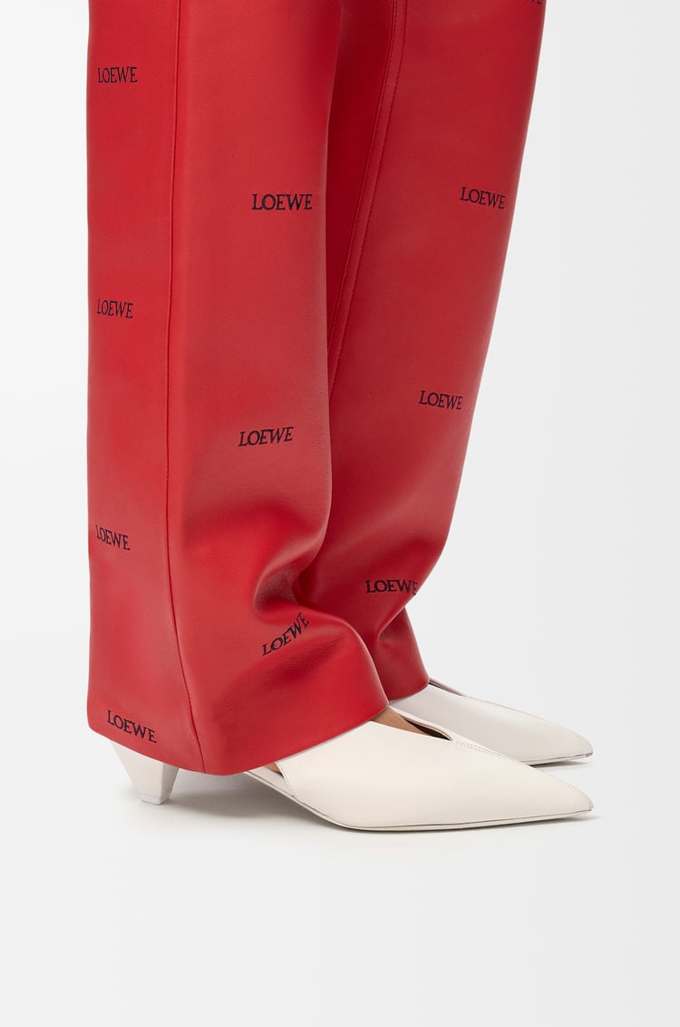 LOEWE Origami Cubic 小羊皮後繫帶鞋 白色