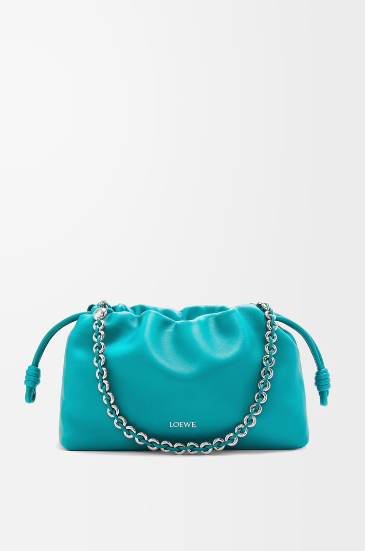 LOEWE Bolso Flamenco Purse mediano en piel napa de cordero Turquesa Intenso