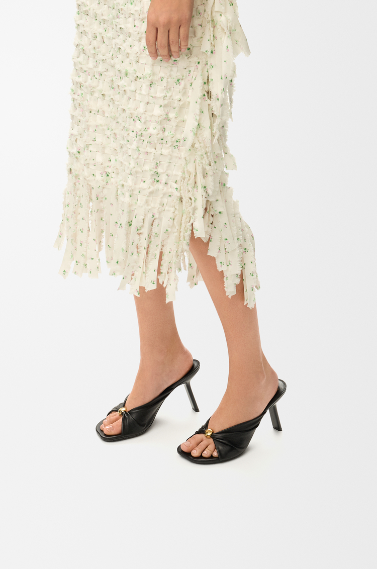 LOEWE Pebble Soft slide in nappa lambskin Black