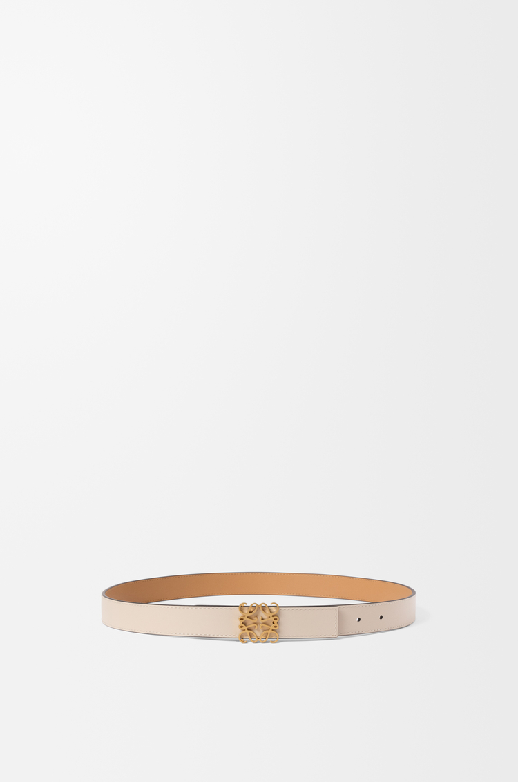 LOEWE Wendbarer Anagram Gürtel aus glattem Kalbsleder Warm Desert/Helle Eiche/Bronze