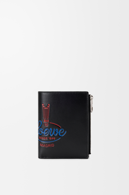 LOEWE スリム コンパクト ウォレット（シャイニーカーフ） ブラック