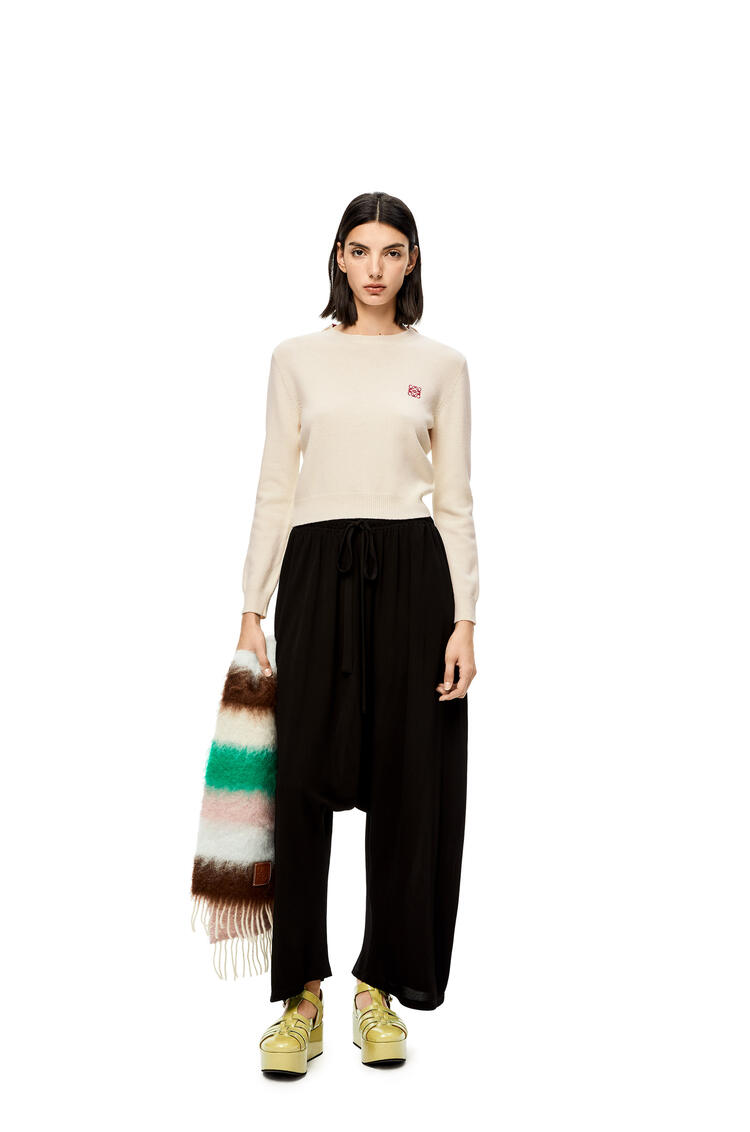 LOEWE Anagram cropped sweater in wool Soft White pdp_rd