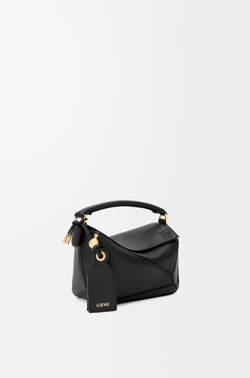 LOEWE Mini Featherlight Puzzle bag in nappa lambskin Black