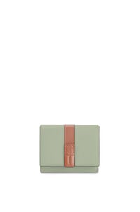 LOEWE Trifold wallet in soft grained calfskin Rosemary/Tan