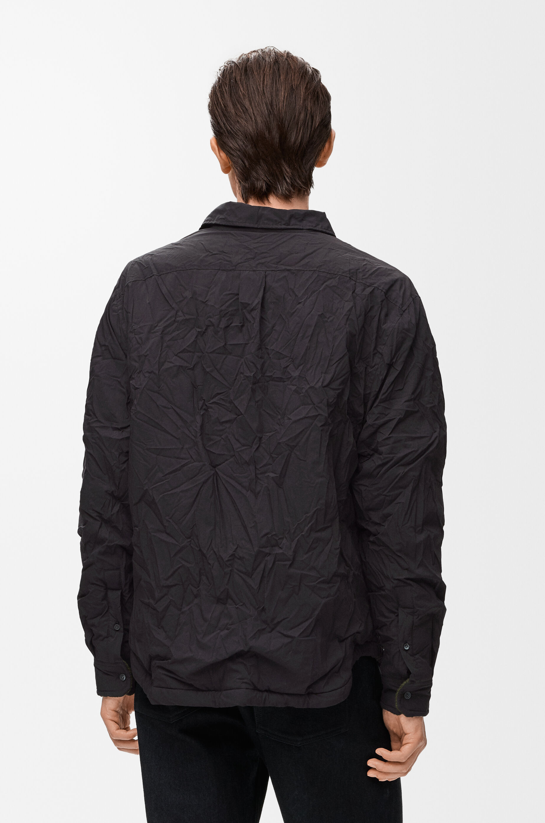 ハイブリッド シャツ（コットンブレンド&ウール） ブラック - LOEWE