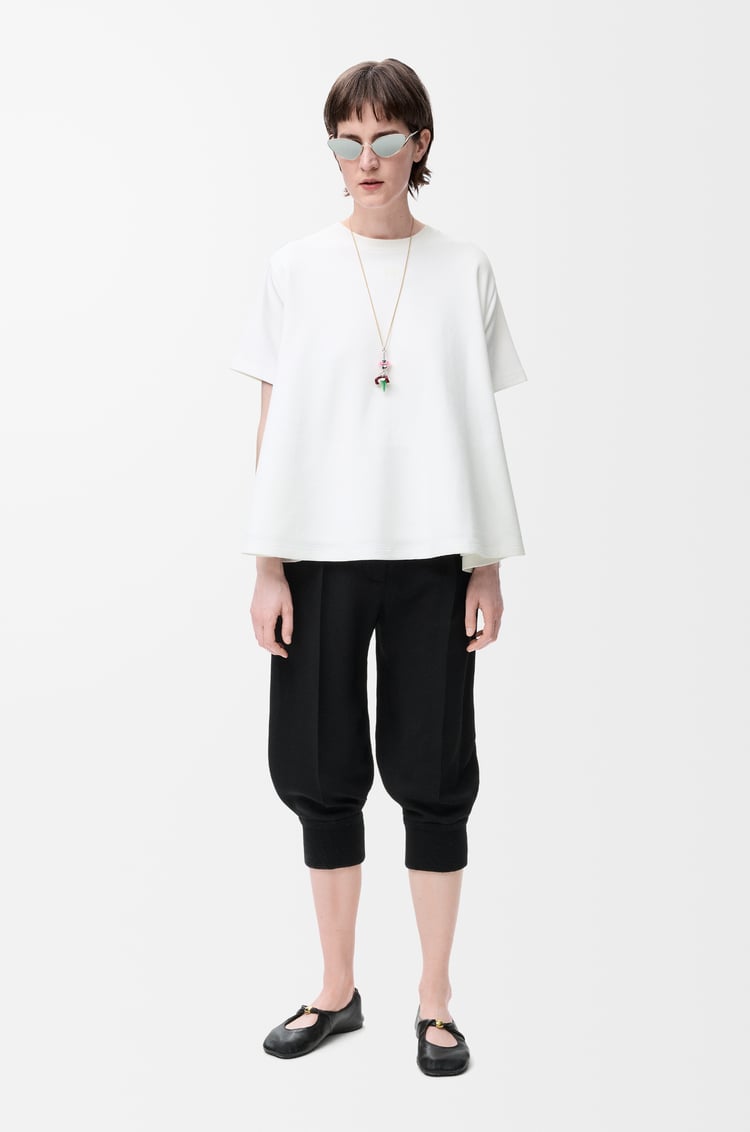 LOEWE Trapeze top in cotton blend White