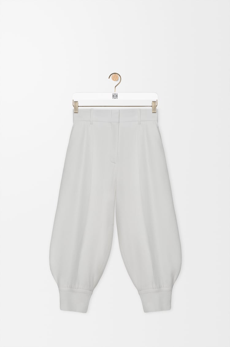 LOEWE Pantalón corto en mezcla de viscosa elástica Blanco
