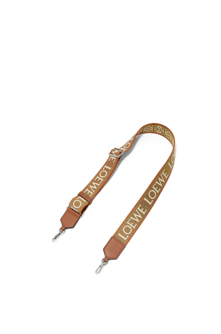LOEWE Anagram strap in lurex jacquard and calfskin Bronze