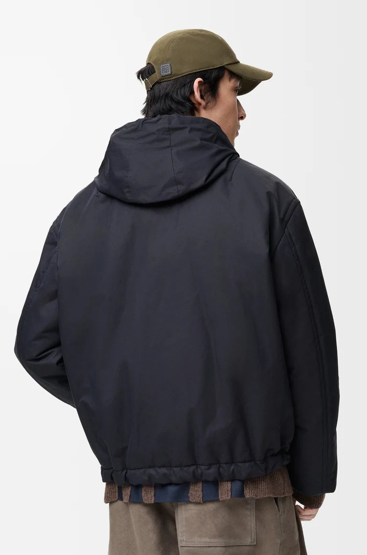 LOEWE Padded jacket in technical cotton Navy Blue