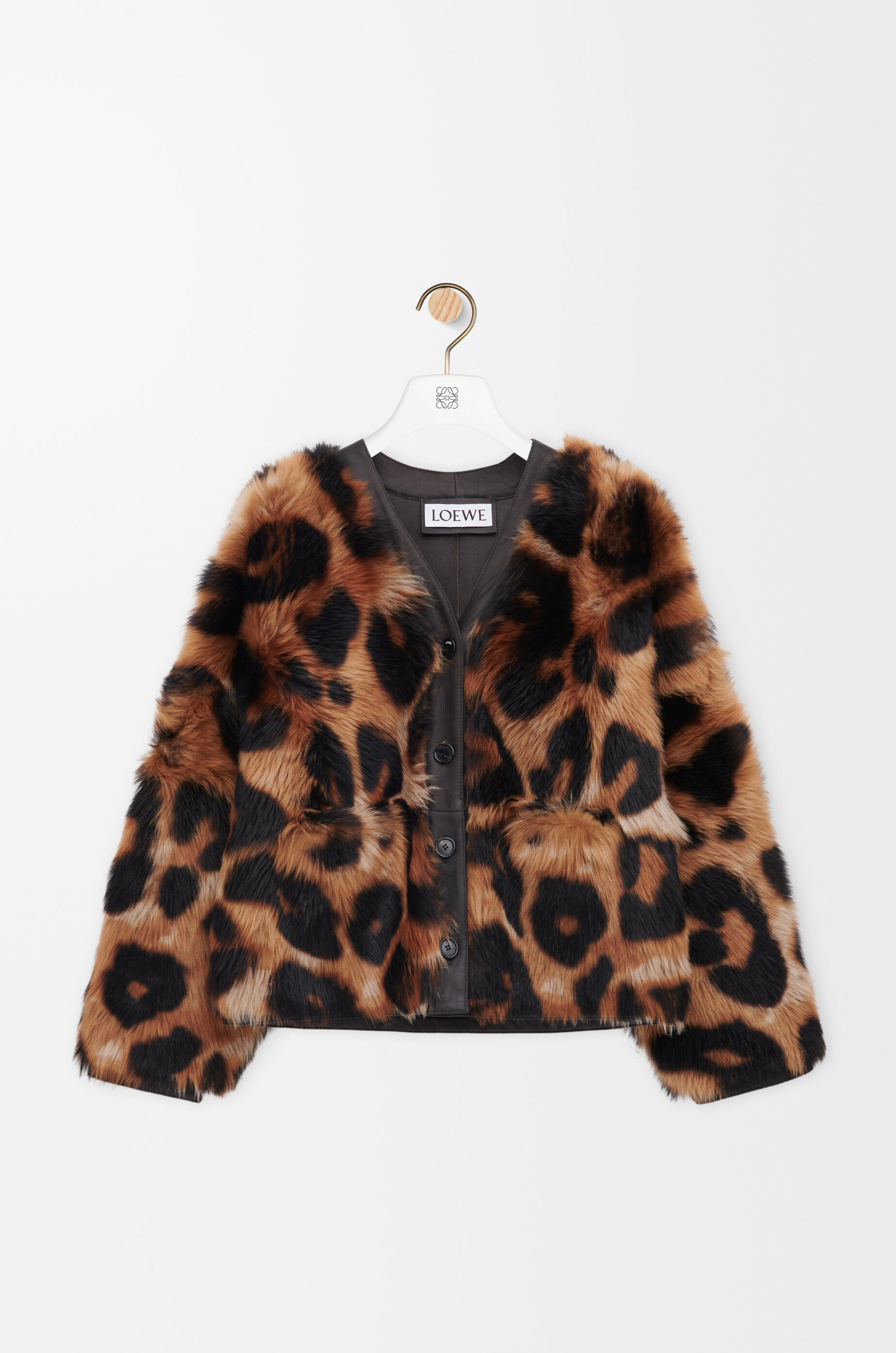 Cardigan in shearling Brown - LOEWE